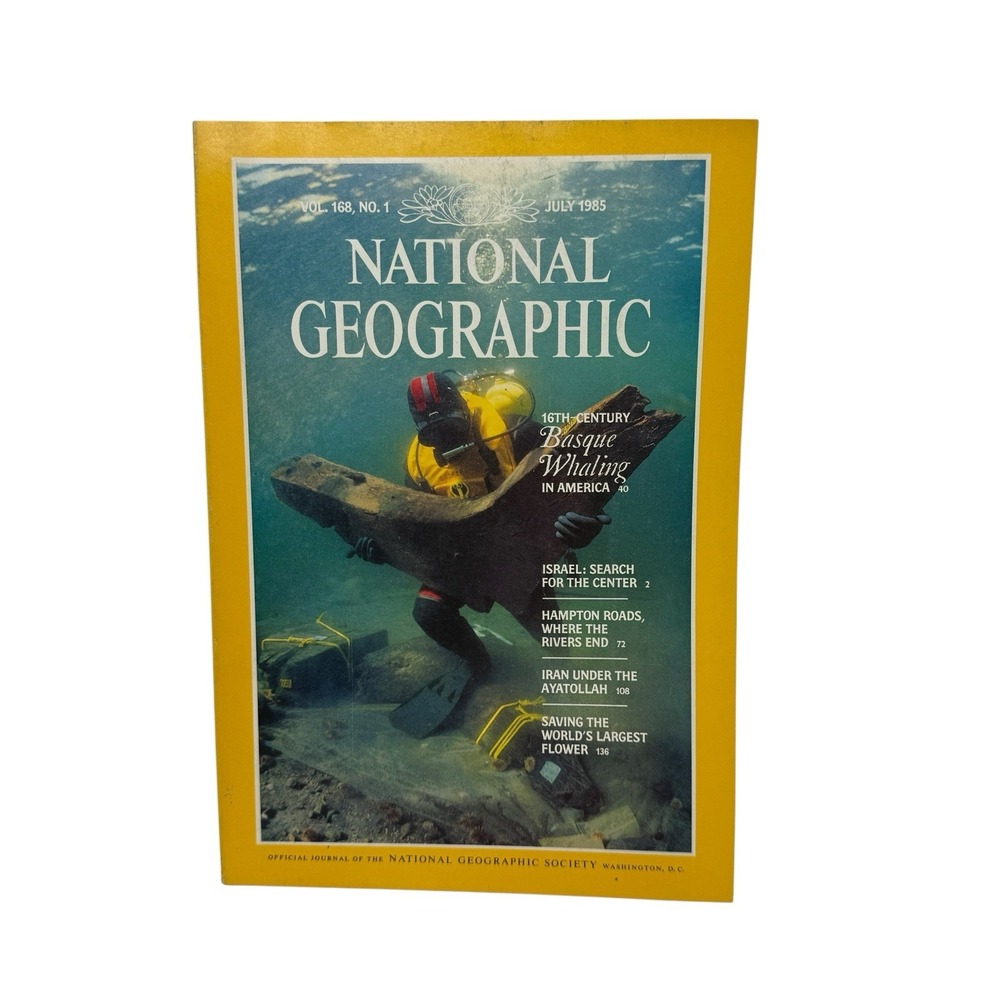 Vintage‎ National Geographic Magazine July 1985 Basque Whaling Israel Hampton